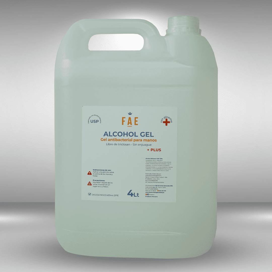 Alcohol Gel al 69% x 4 Lt FAE-001-0013 HOGAR_EMPRESA Alcohol Gel al 69% x 4 Lt