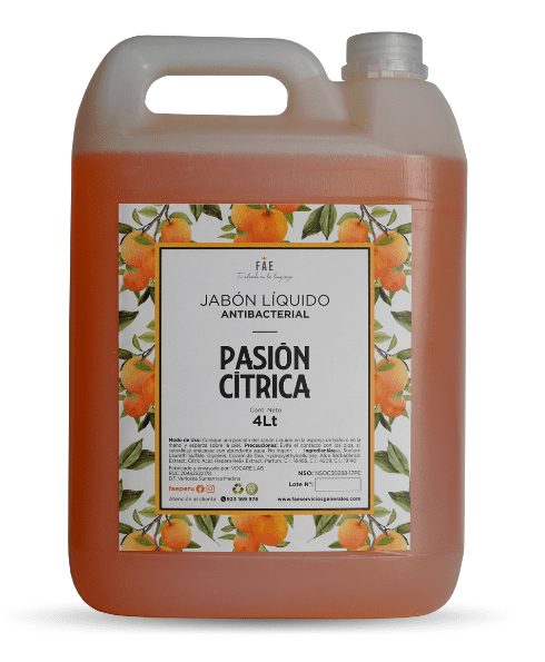 Jabón Liquido FAE Galón x 4 Lt PASIÓN CÍTRICA - FAE-001-0029 HOGAREMPRESA Jabón Líquido PASIÓN CÍTRICA