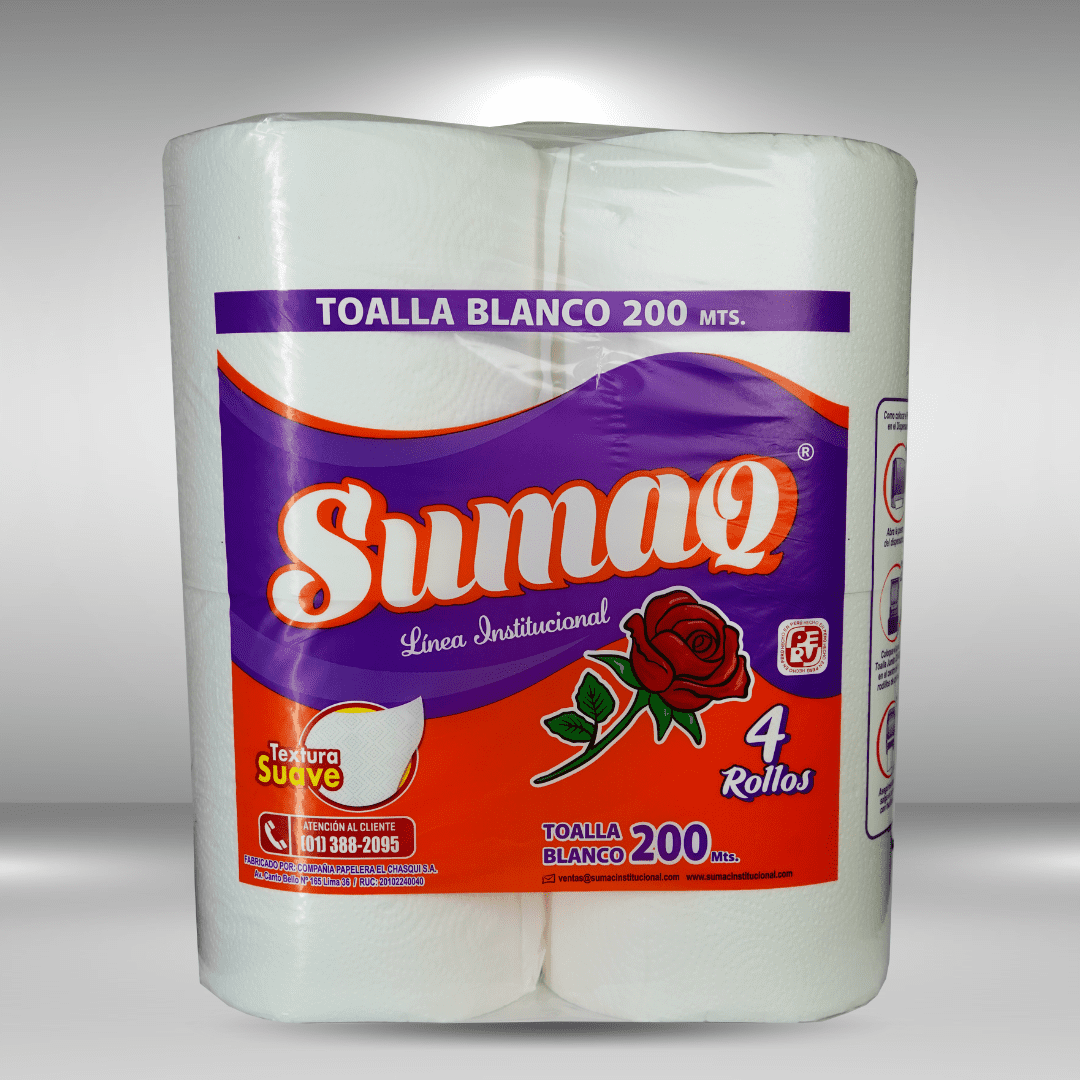 Papel Toalla hoja Semigrofado rollo x 200 MTS - FAE-001-0041 EMPRESA 1 Papel Toalla hoja Semigrofado
